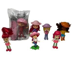 Vintage Strawberry Shortcake And Friends Assorted 3" Doll Figures Cake Toppers